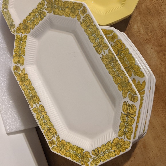 Independence Ironstone by Interpace NKT Japan Yellow Design Octagonal Dishes 17 - Picture 5 of 16